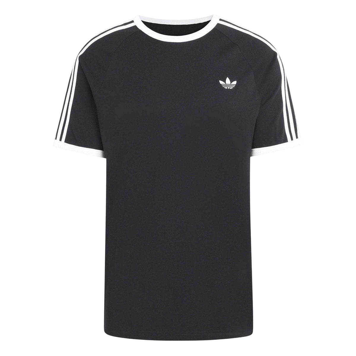 Black - Front - Adidas Mens 3 Stripes T-Shirt