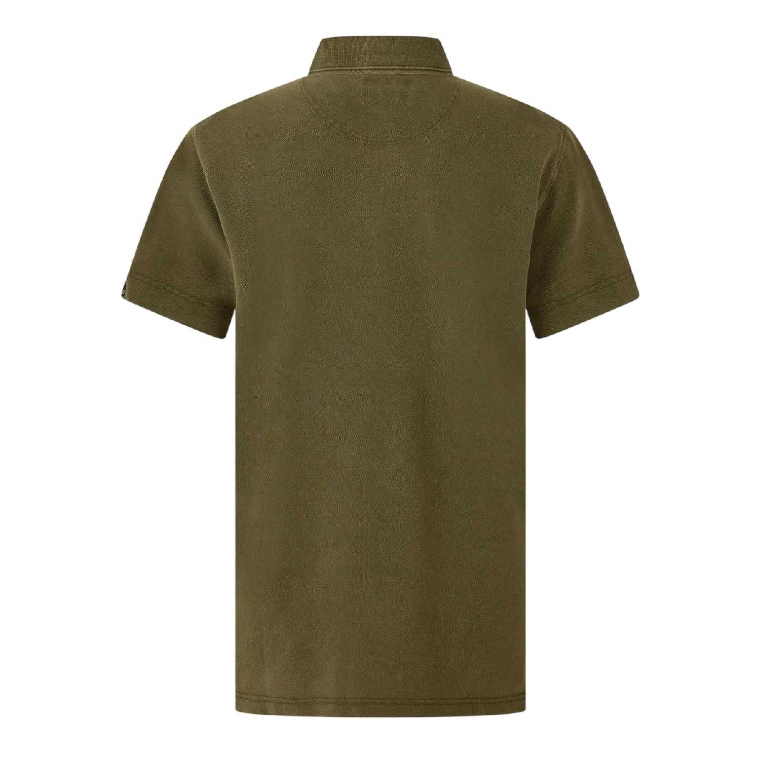 Green - Back - Replay Mens Logo Polo Shirt