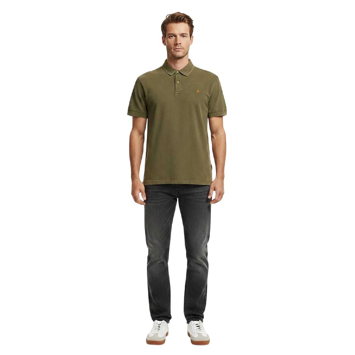 Green - Lifestyle - Replay Mens Logo Polo Shirt