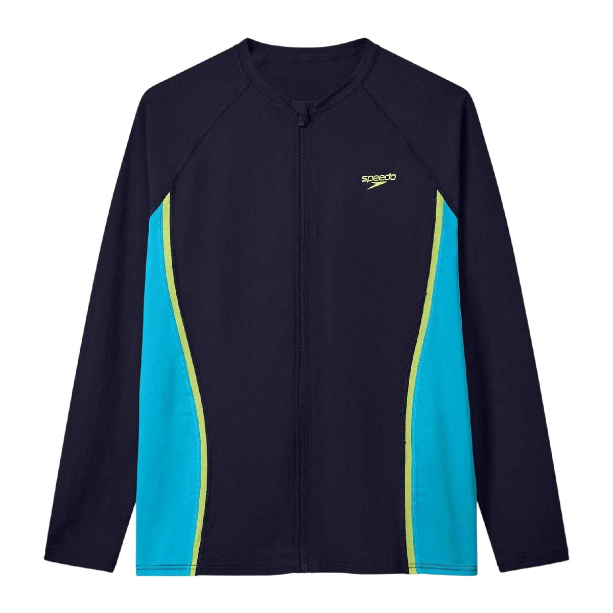 Anthracite-Teal - Front - Speedo Mens Hyperboom Splice Colour Block Long-Sleeved Rash Guard