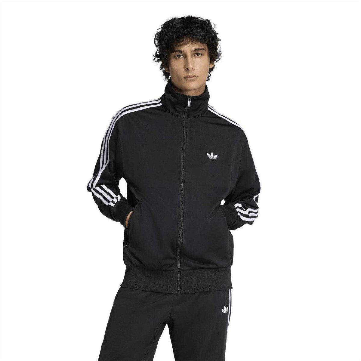 Black - Side - Adidas Mens Firebird Track Top