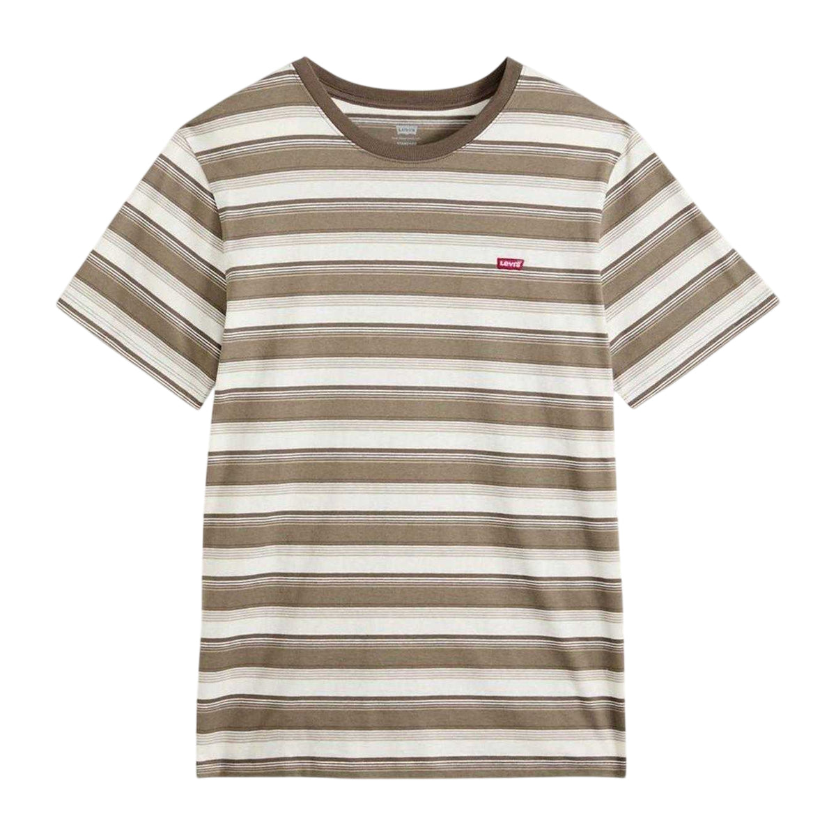 Green - Front - Levis Mens Original Contrast Striped T-Shirt