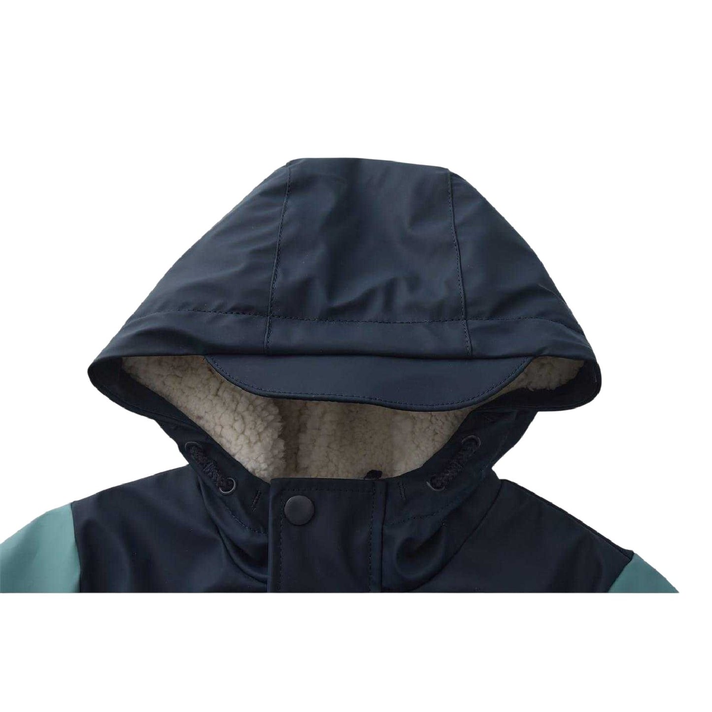 Green-Blue - Side - Gelert Childrens-Kids Colour Block Hooded Regular Raincoat