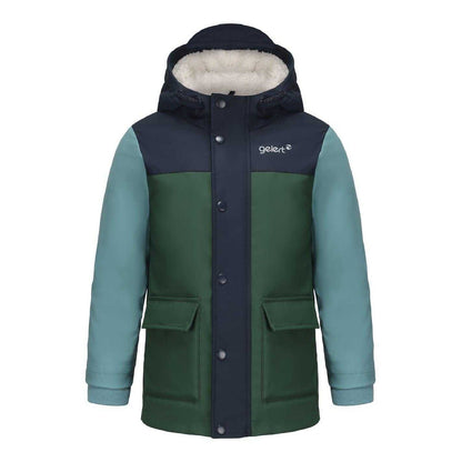 Green-Blue - Front - Gelert Childrens-Kids Colour Block Hooded Regular Raincoat