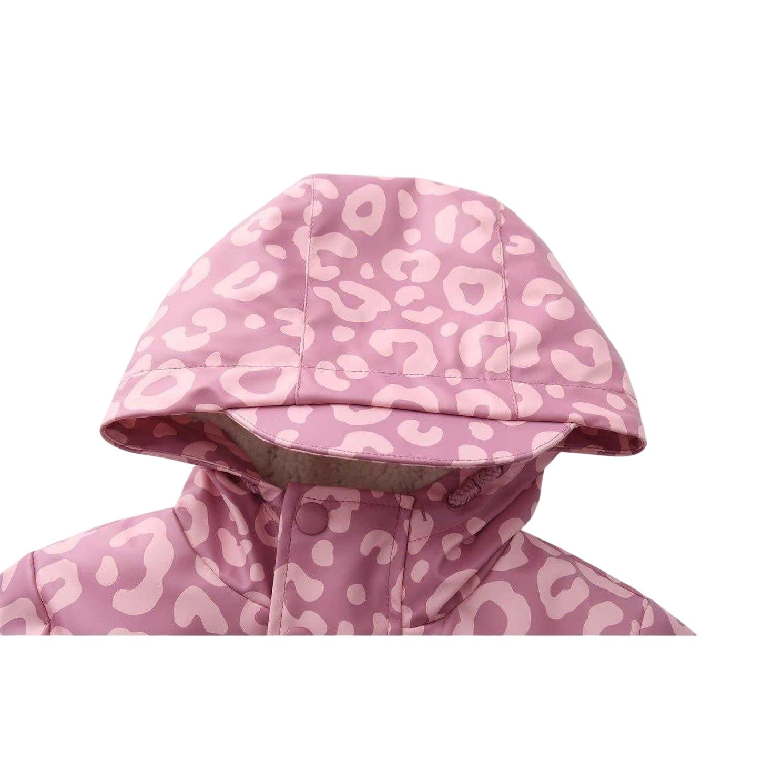 Pink - Side - Gelert Childrens-Kids Leopard Print Raincoat