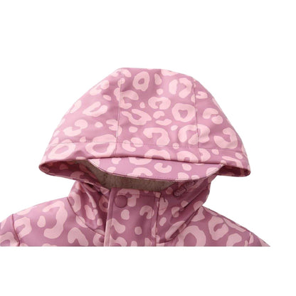 Pink - Side - Gelert Childrens-Kids Leopard Print Raincoat