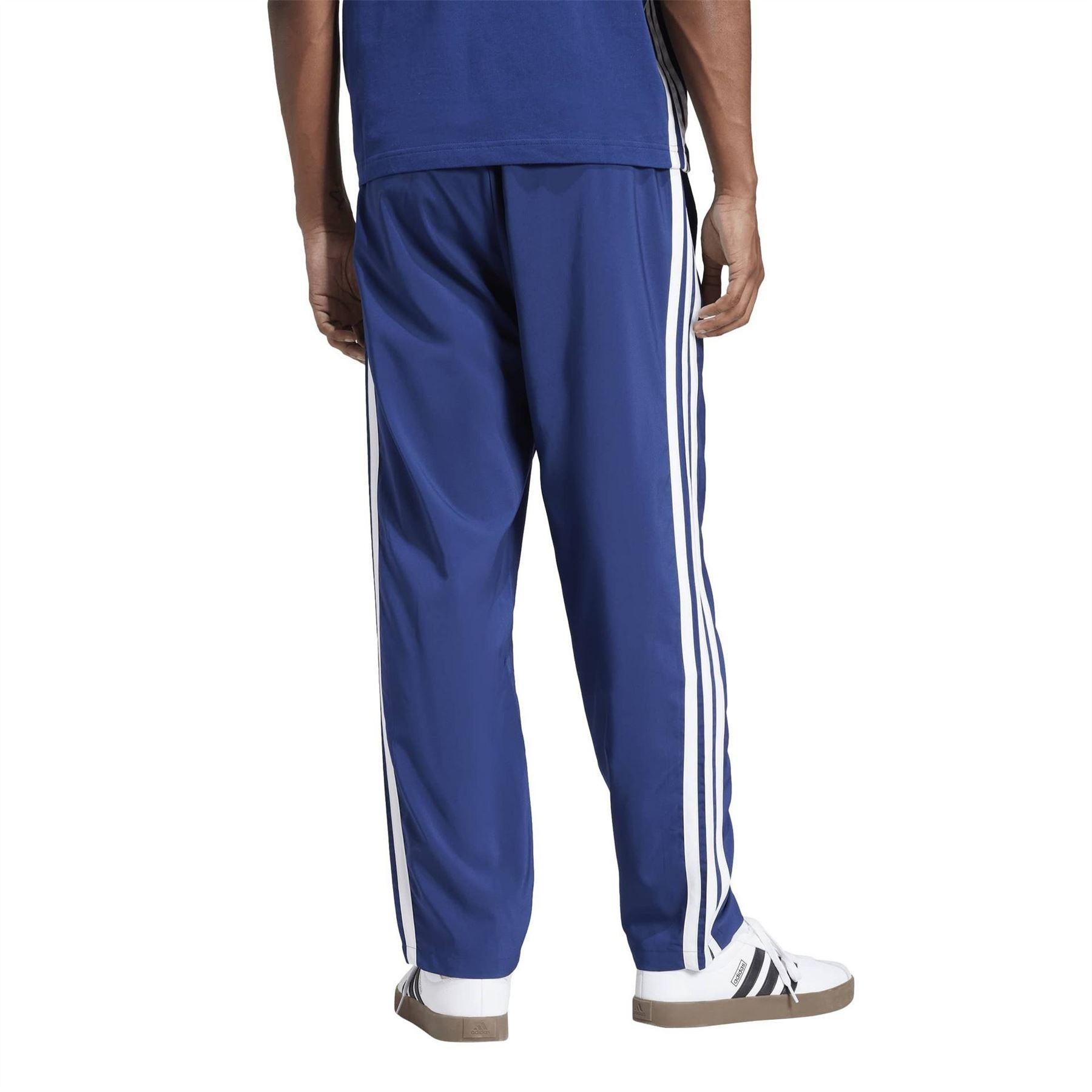 Dark Blue-White - Back - Adidas Mens Stanford Joggers