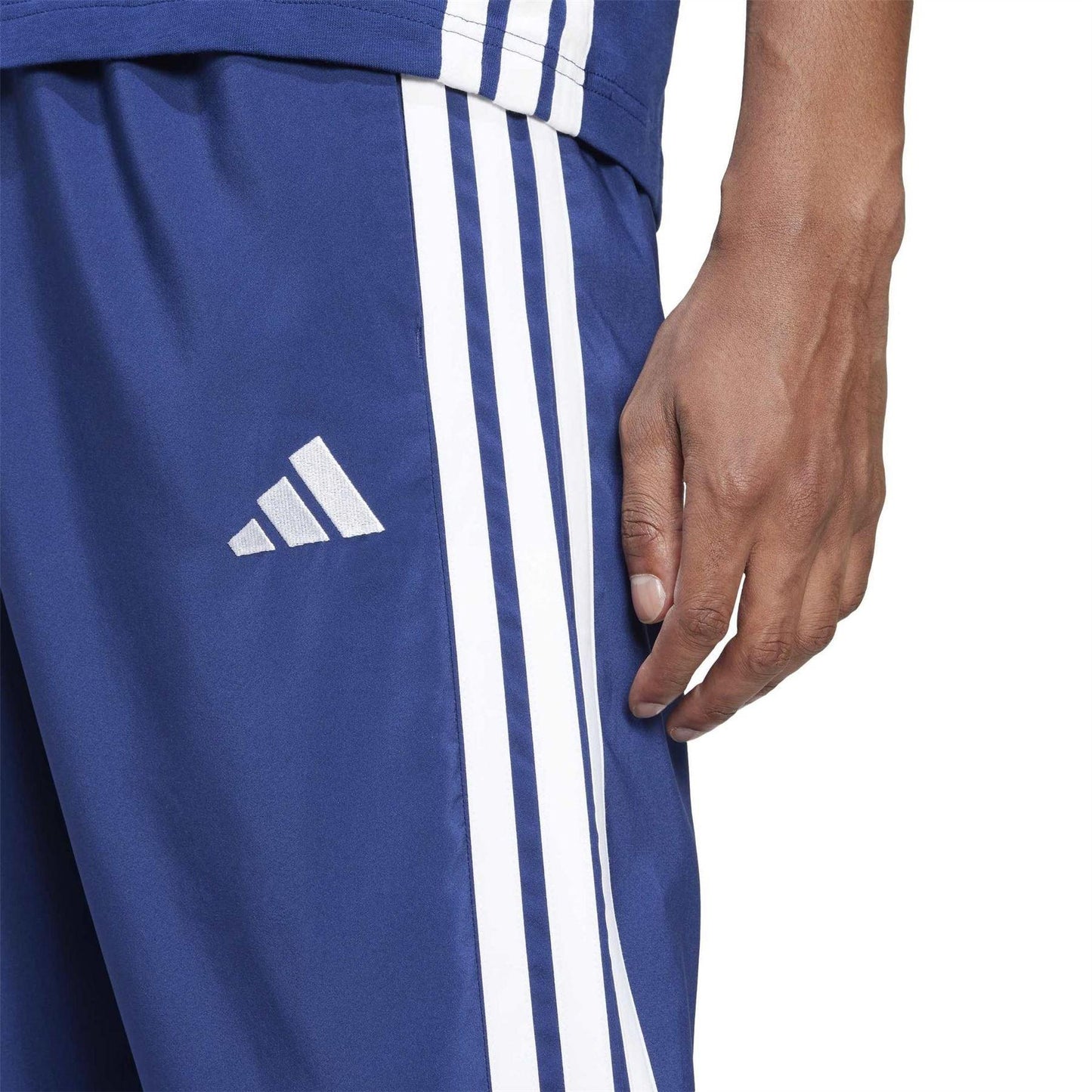 Dark Blue-White - Side - Adidas Mens Stanford Joggers
