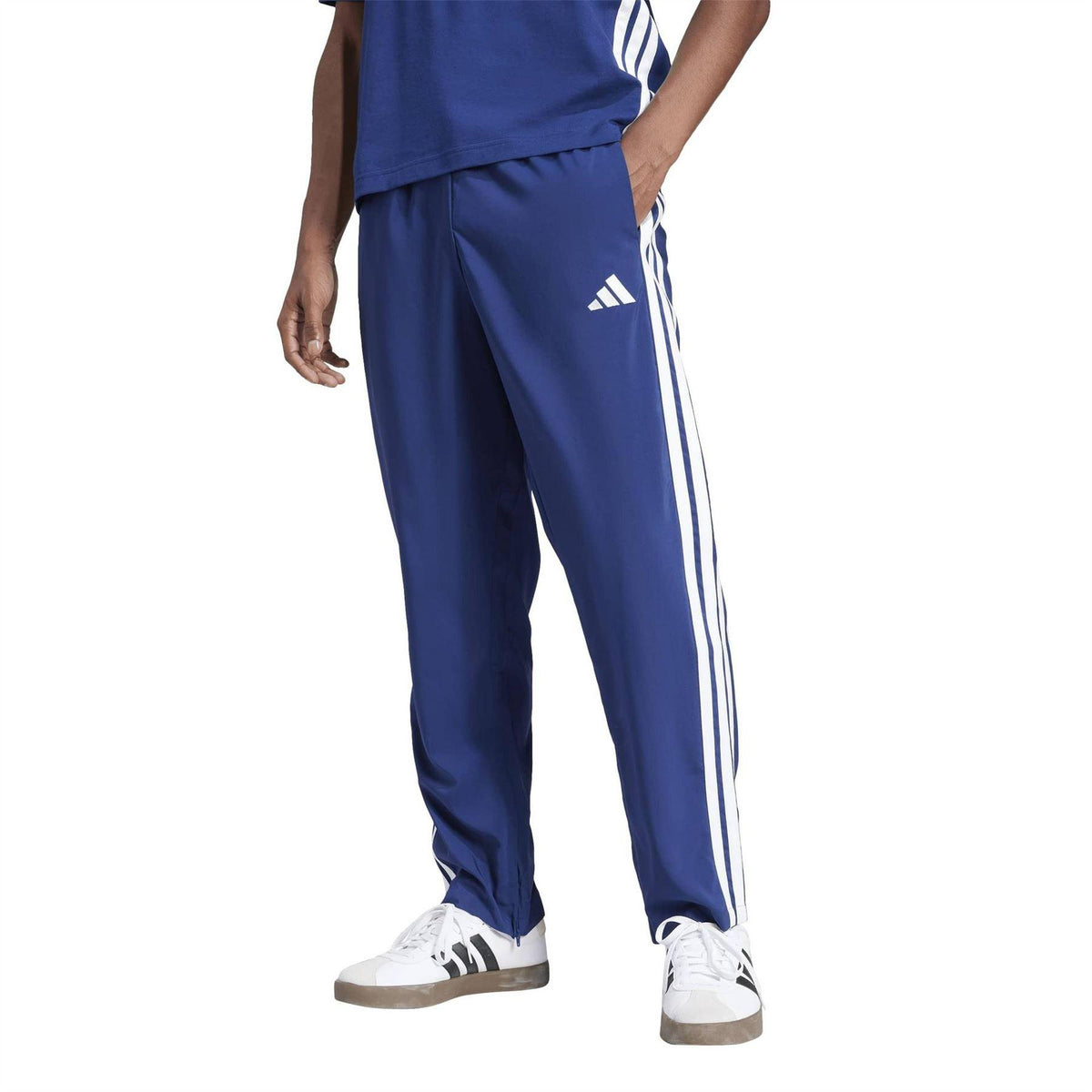 Dark Blue-White - Pack Shot - Adidas Mens Stanford Joggers