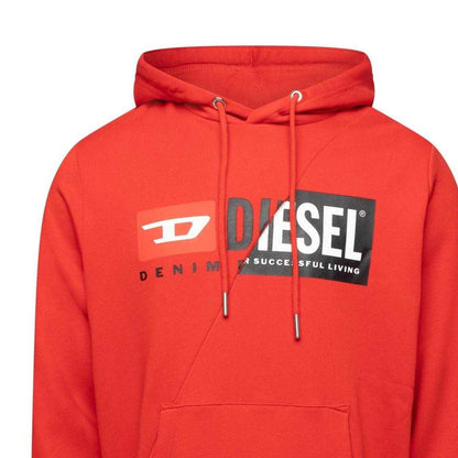 Racing Red - Side - Diesel Mens Overhead Hoodie