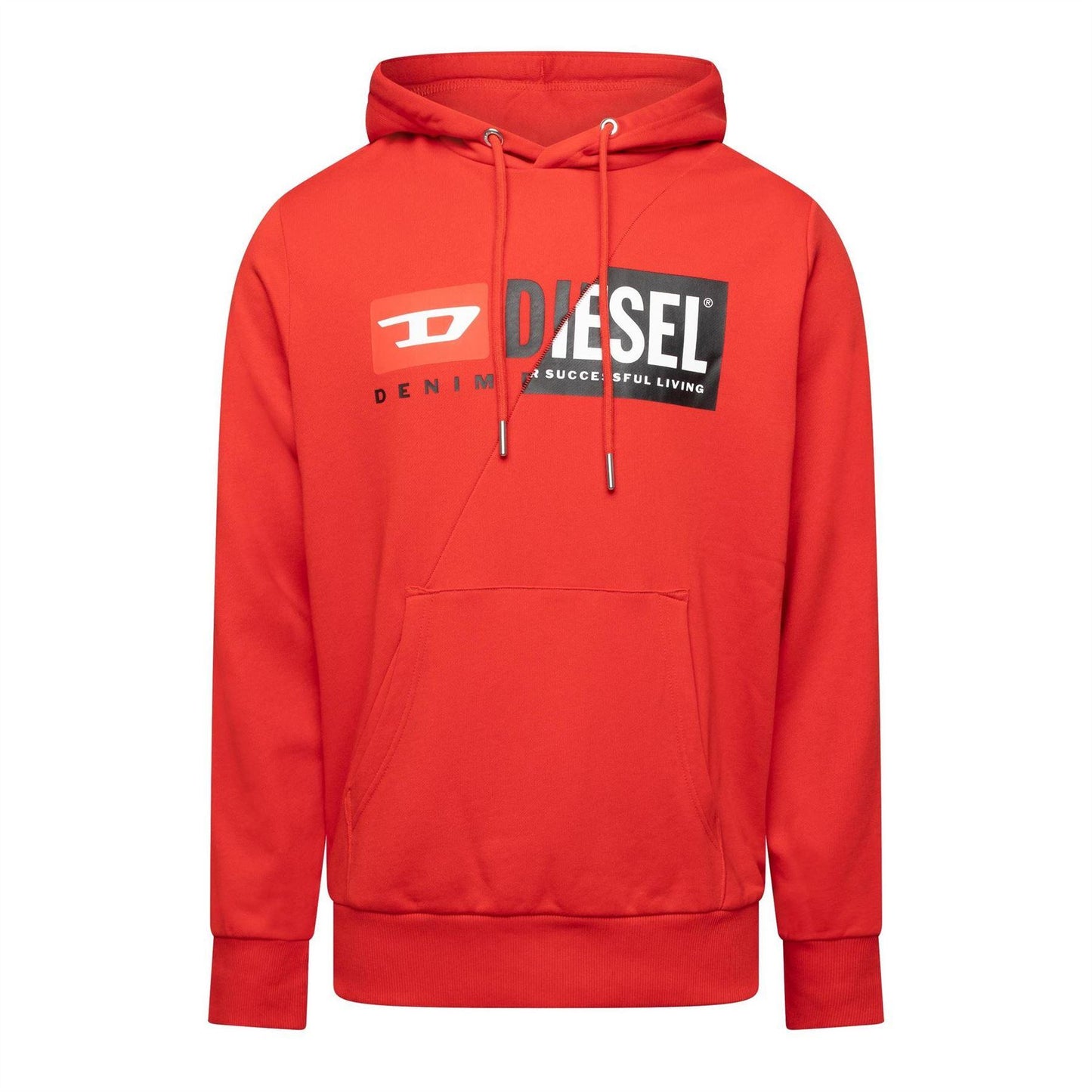 Racing Red - Front - Diesel Mens Overhead Hoodie