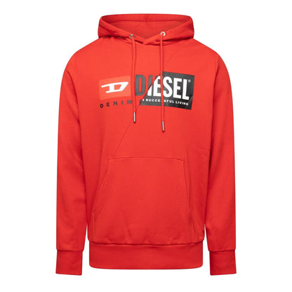 Racing Red - Front - Diesel Mens Overhead Hoodie