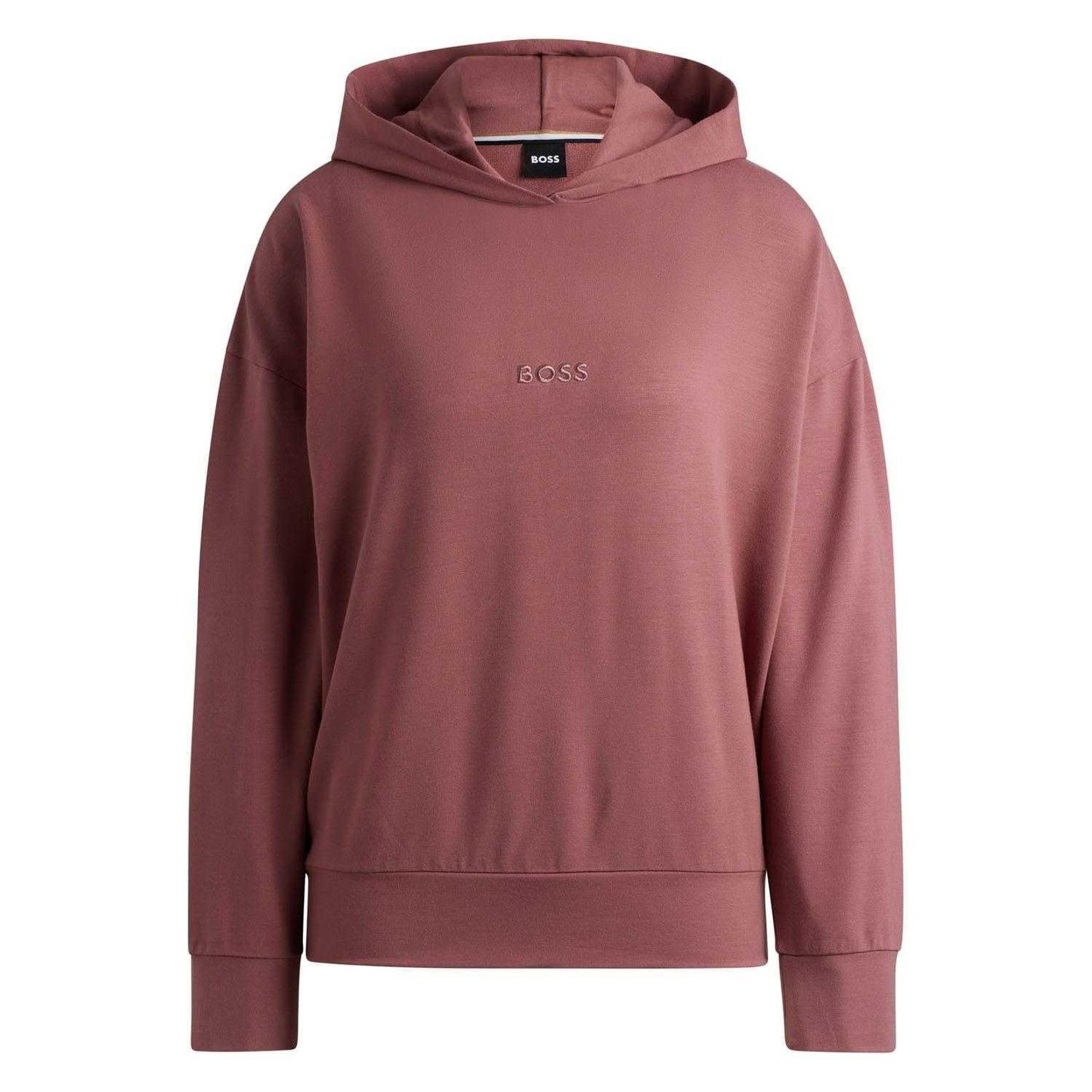Red - Front - Boss Womens-Ladies Embroidered Logo French Terry Hoodie