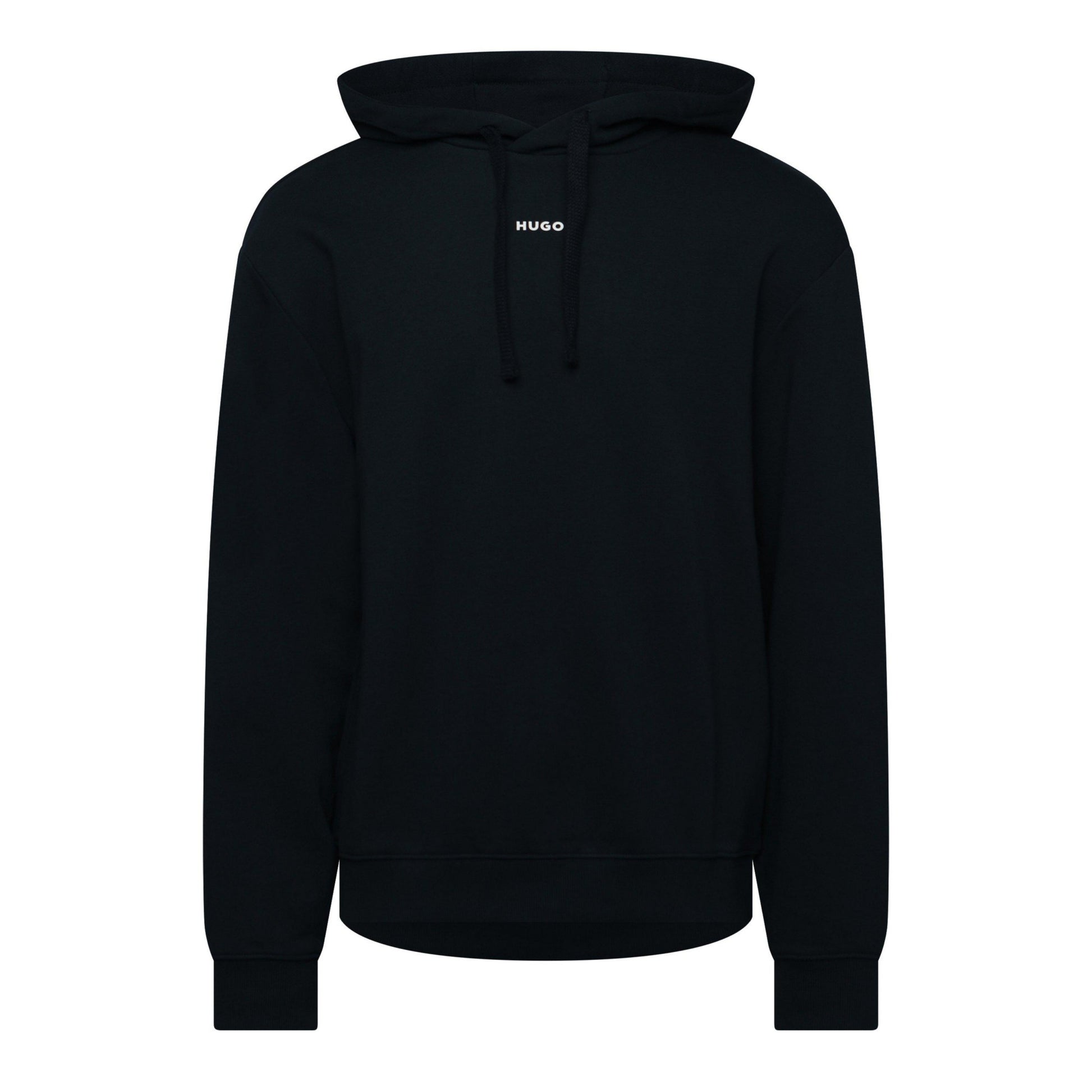 Dark Blue - Front - Hugo Mens Dapo Logo Hoodie