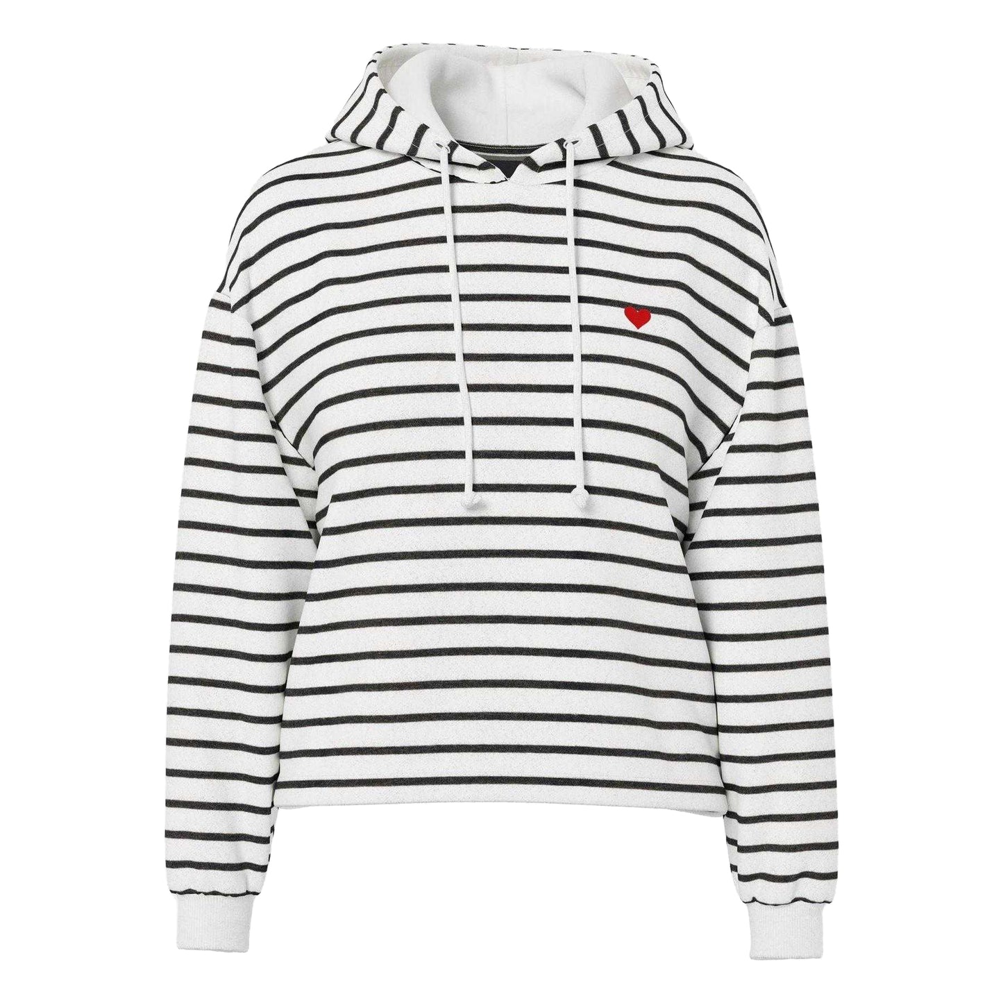 Cloud Dancer - Front - Pieces Womens-Ladies Chilli Striped Long-Sleeved Hoodie