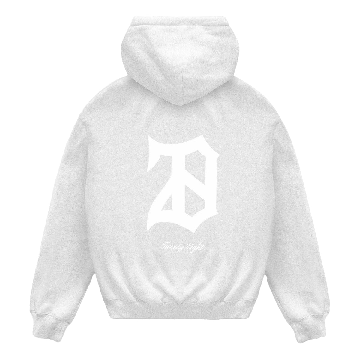 Grey - Back - 28 Club Mens Performance Gym Hoodie