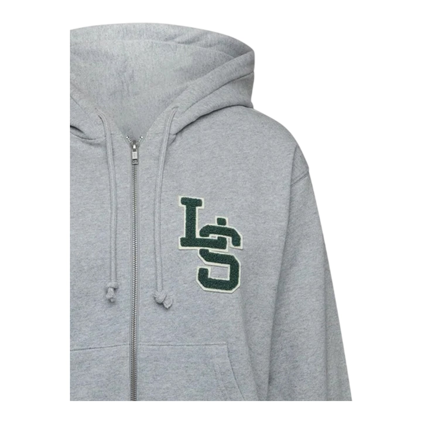 Heather Grey - Side - Levis Womens-Ladies Lettering Full Zip Hoodie