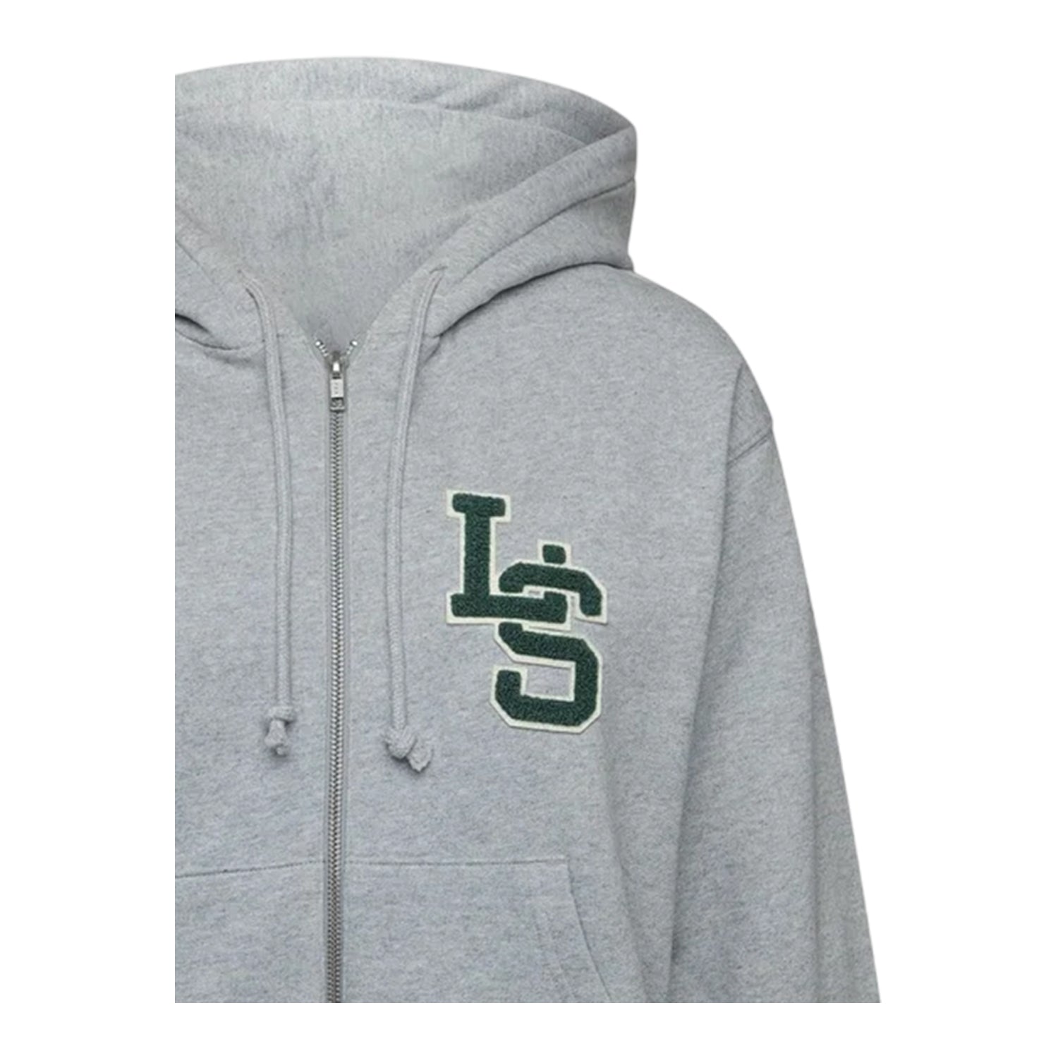 Heather Grey - Side - Levis Womens-Ladies Lettering Full Zip Hoodie