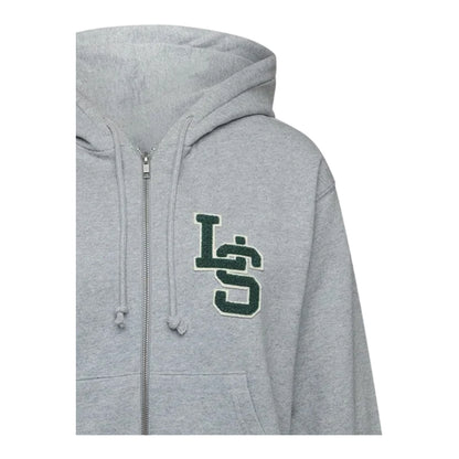 Heather Grey - Side - Levis Womens-Ladies Lettering Full Zip Hoodie