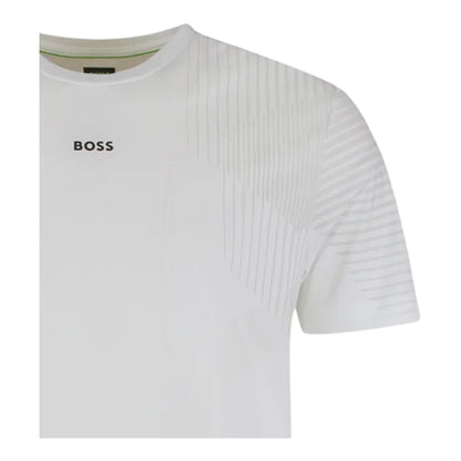 White - Side - Boss Mens Competition Slim Active T-Shirt