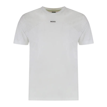 White - Front - Boss Mens Competition Slim Active T-Shirt