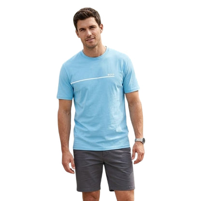 Aqua - Pack Shot - Boss Mens Bodywear Soft T-Shirt