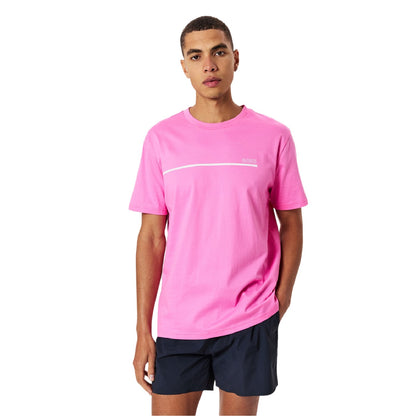 Bright Pink - Side - Boss Mens Bodywear Soft T-Shirt