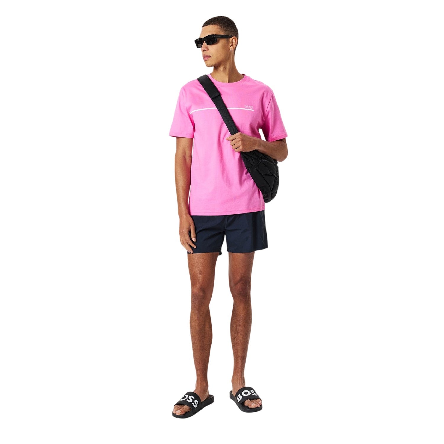Bright Pink - Pack Shot - Boss Mens Bodywear Soft T-Shirt