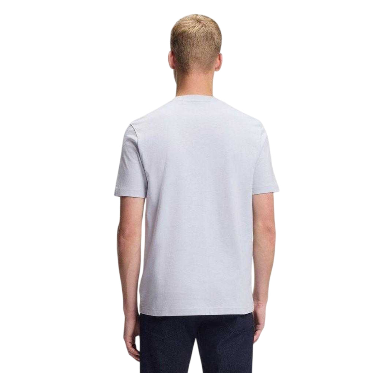 Light-Pastel Grey - Back - Boss Mens Insignia Logo T-Shirt