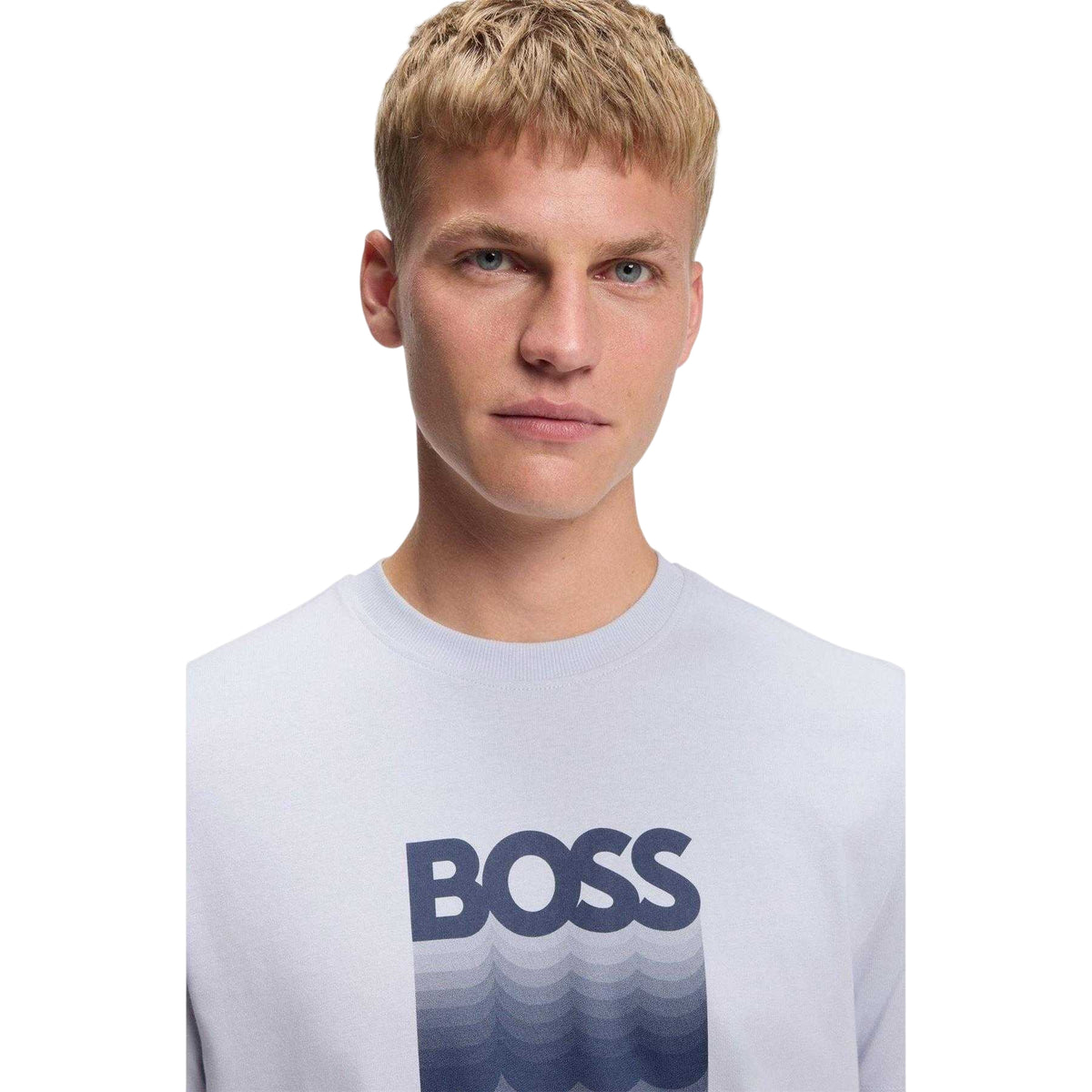 Light-Pastel Grey - Side - Boss Mens Insignia Logo T-Shirt