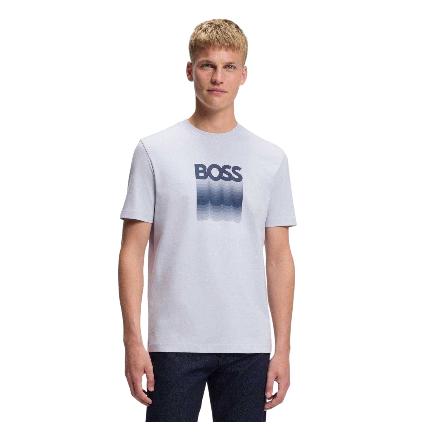 Light-Pastel Grey - Lifestyle - Boss Mens Insignia Logo T-Shirt