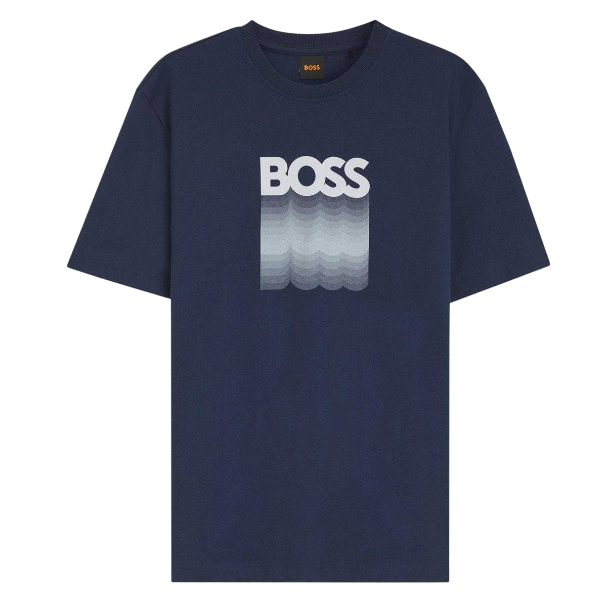 Open Blue - Front - Boss Mens Insignia Logo T-Shirt