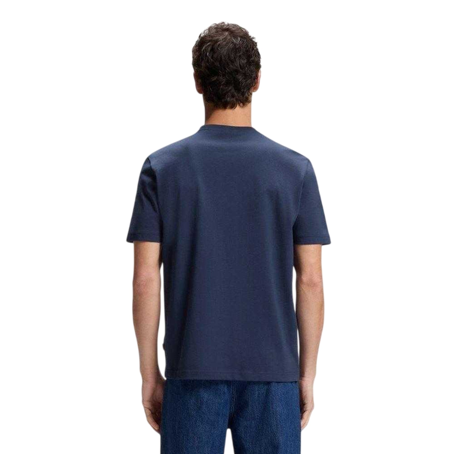 Open Blue - Back - Boss Mens Insignia Logo T-Shirt