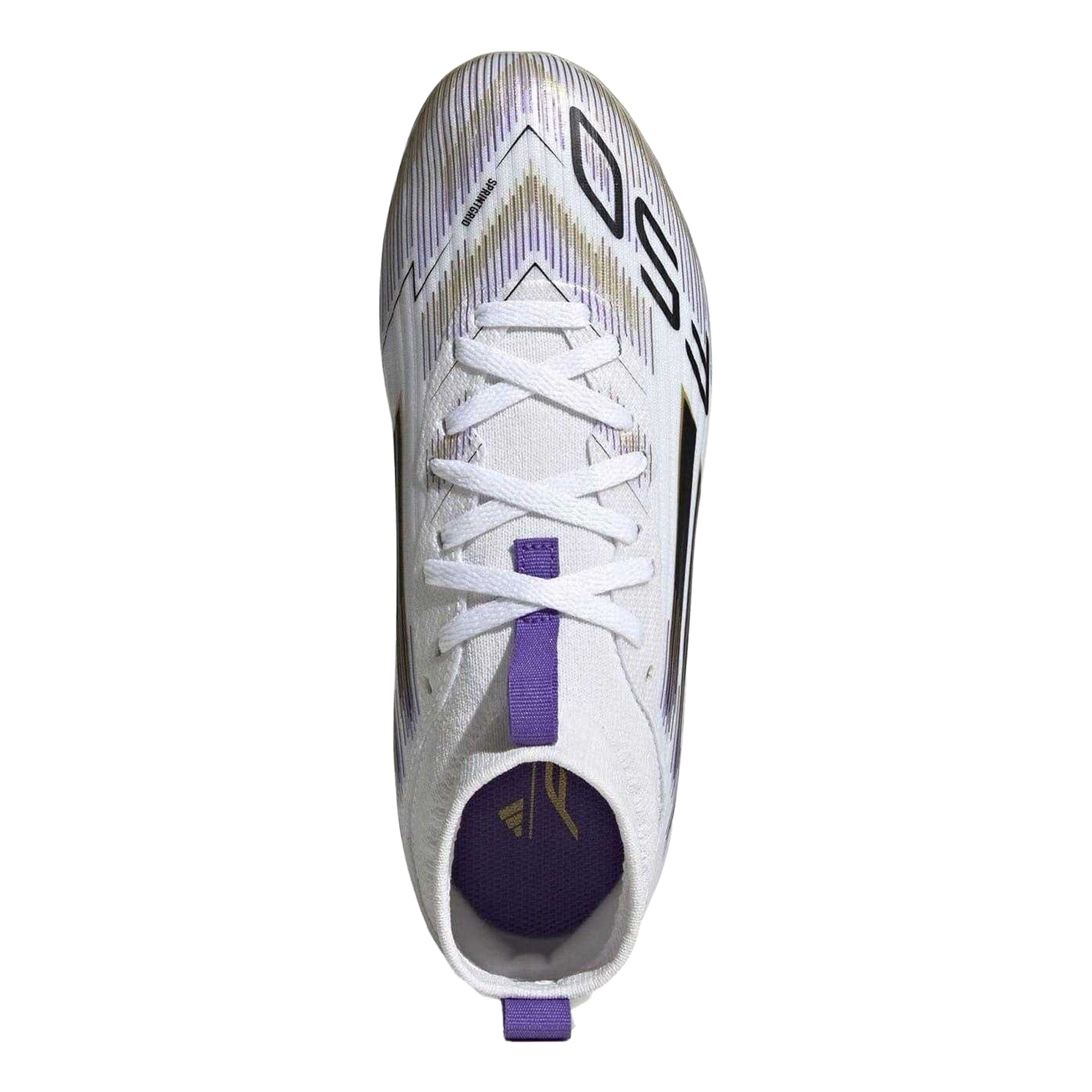 White-Black-Gold - Lifestyle - Adidas Childrens-Kids F50 League Football Boots