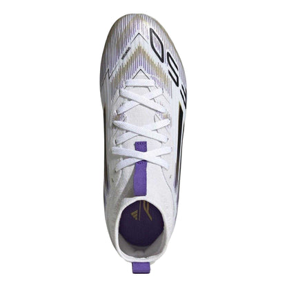 White-Black-Gold - Lifestyle - Adidas Childrens-Kids F50 League Football Boots