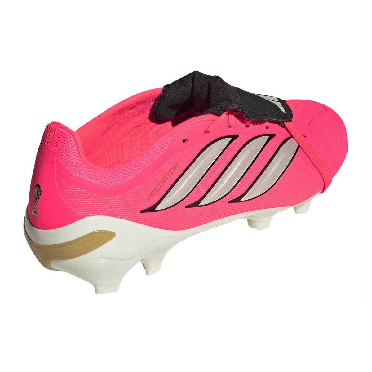 Pink-White - Back - Adidas Mens Predator 3 Lace Up Firm Ground Football Boots
