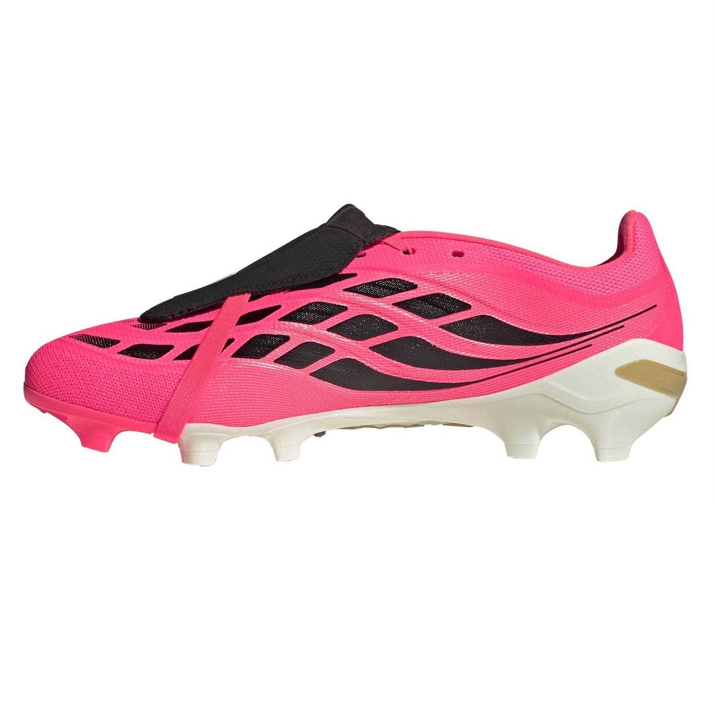 Pink-White - Side - Adidas Mens Predator 3 Lace Up Firm Ground Football Boots