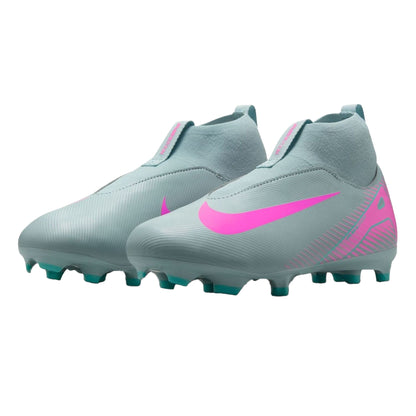 Grey-Pink - Lifestyle - Nike Childrens-Kids Zoom Mercurial Superfly 10 Academy Firm Ground Football Boots
