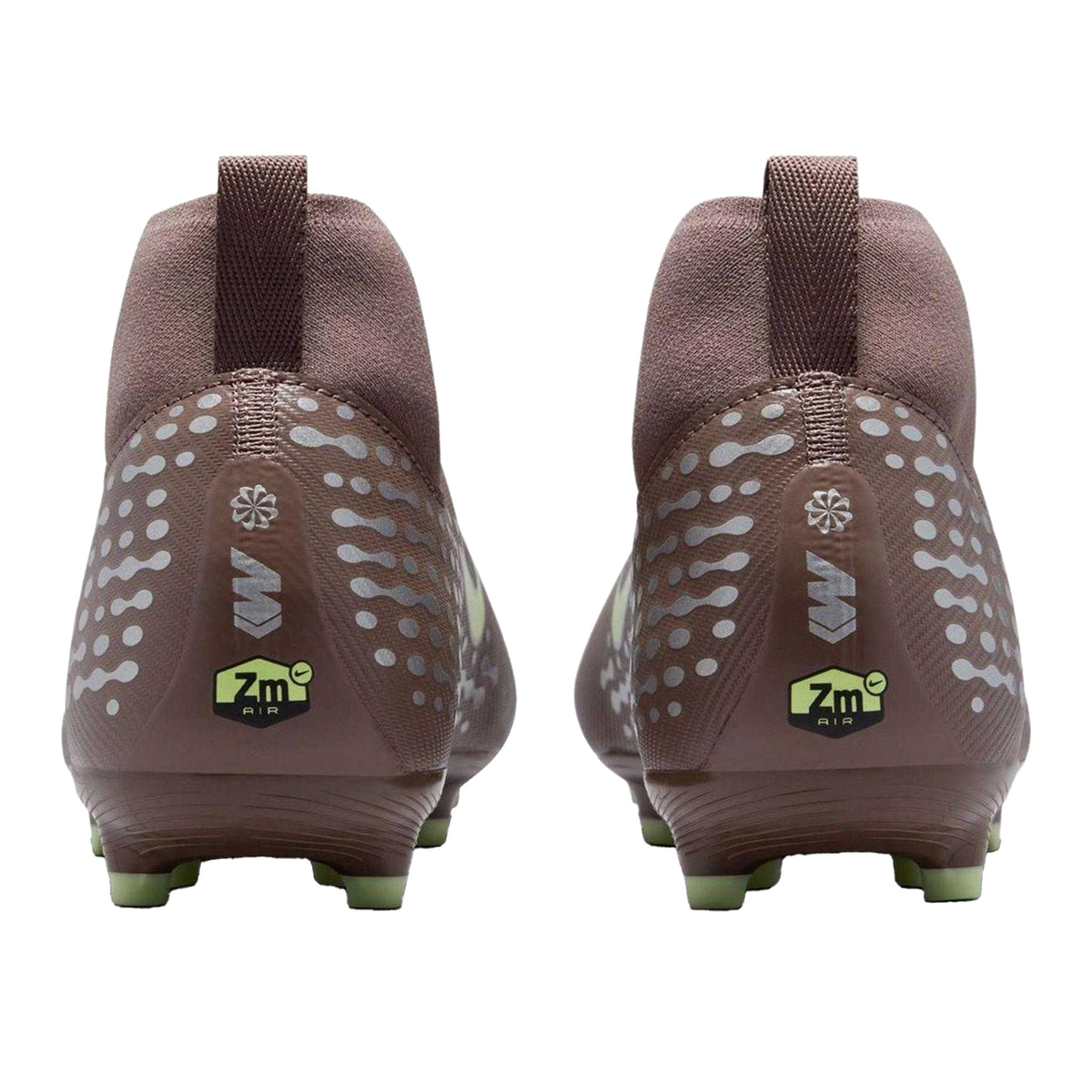Plum-Silver - Back - Nike Childrens-Kids Zoom Mercurial Superfly 10 Academy Firm Ground Football Boots