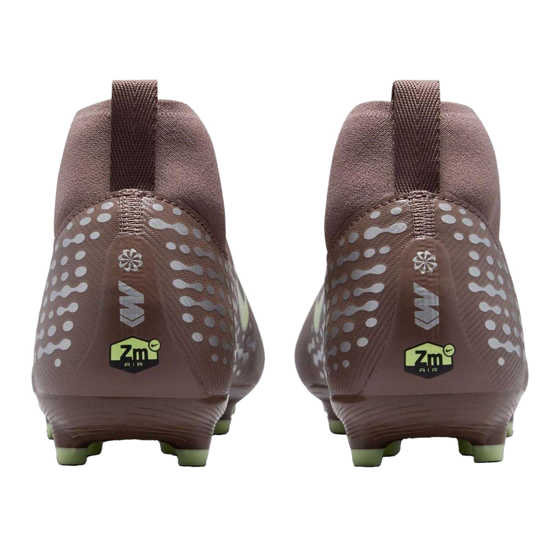 Plum-Silver - Back - Nike Childrens-Kids Zoom Mercurial Superfly 10 Academy Firm Ground Football Boots
