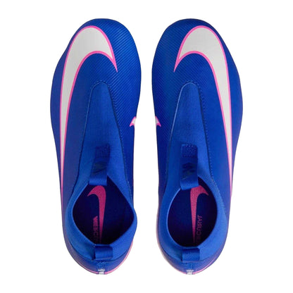 Blue-White-Pink - Lifestyle - Nike Childrens-Kids Zoom Mercurial Superfly 10 Academy Firm Ground Football Boots