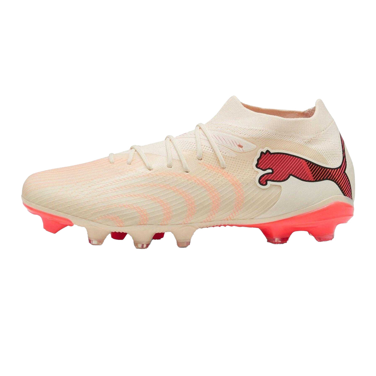 Almond-Red - Side - Puma Mens Future 9 Match Firm Ground Football Boots