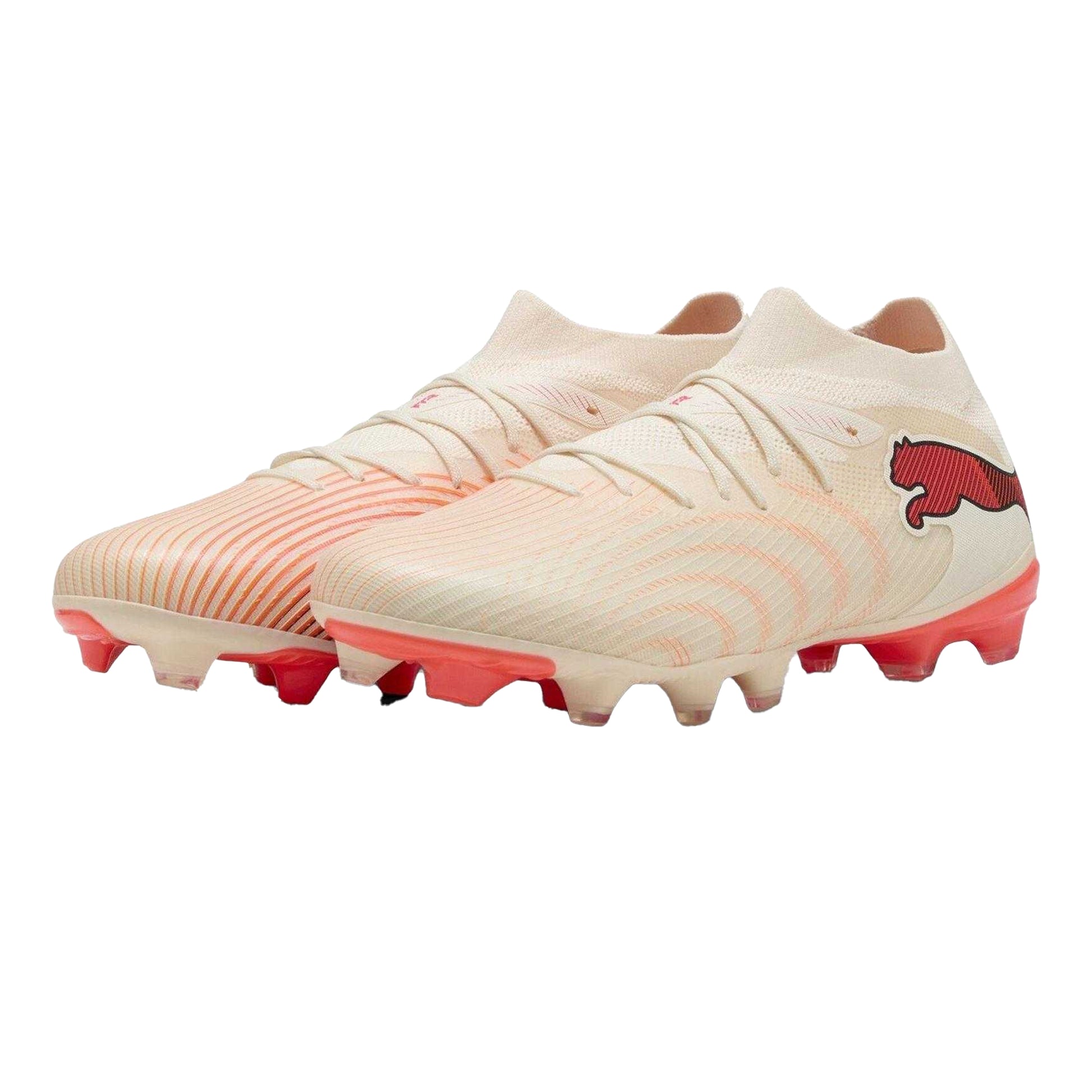 Almond-Red - Close up - Puma Mens Future 9 Match Firm Ground Football Boots