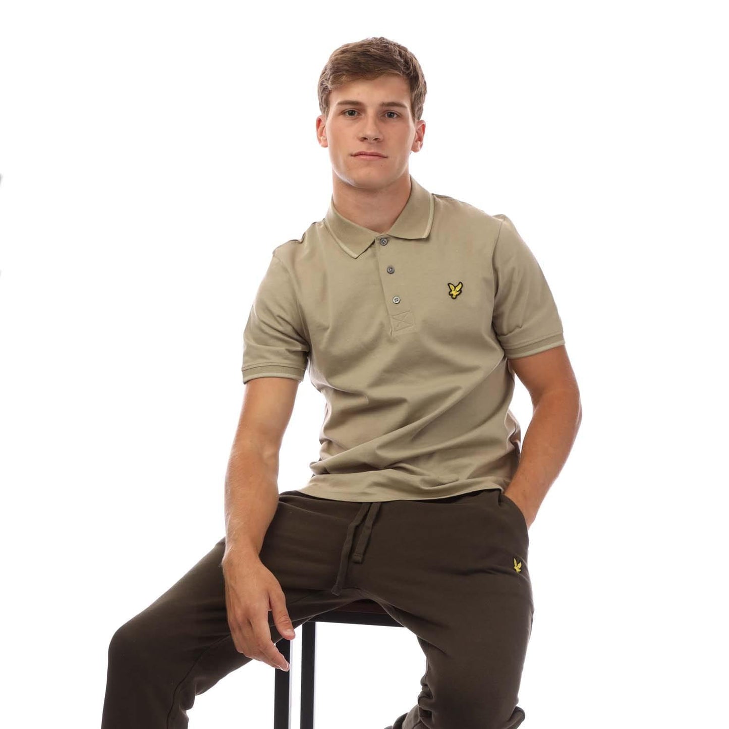 Beige - Lifestyle - Lyle & Scott Mens Tonal Tipped Polo Shirt
