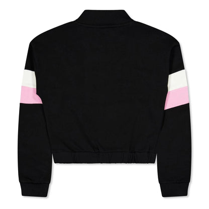 Jet Black - Front - Guess Childrens-Kids Sweat Jacket