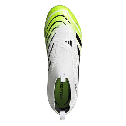 White-Black-Lemon - Lifestyle - Adidas Childrens-Kids Predator Elite Firm Ground Football Boots