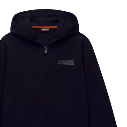 Black - Side - Napapijri Childrens-Kids Logo Full Zip Hoodie