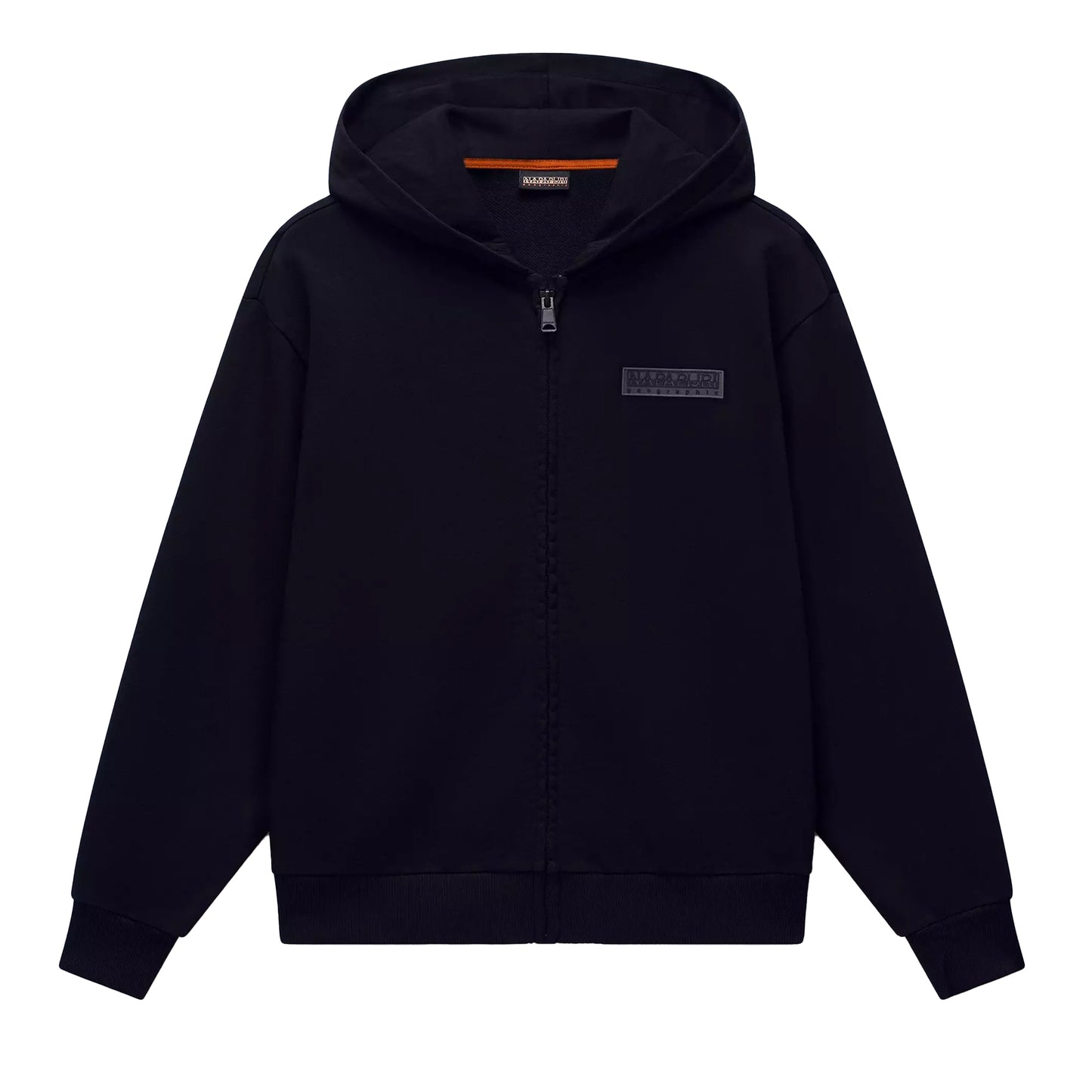 Black - Front - Napapijri Childrens-Kids Logo Full Zip Hoodie