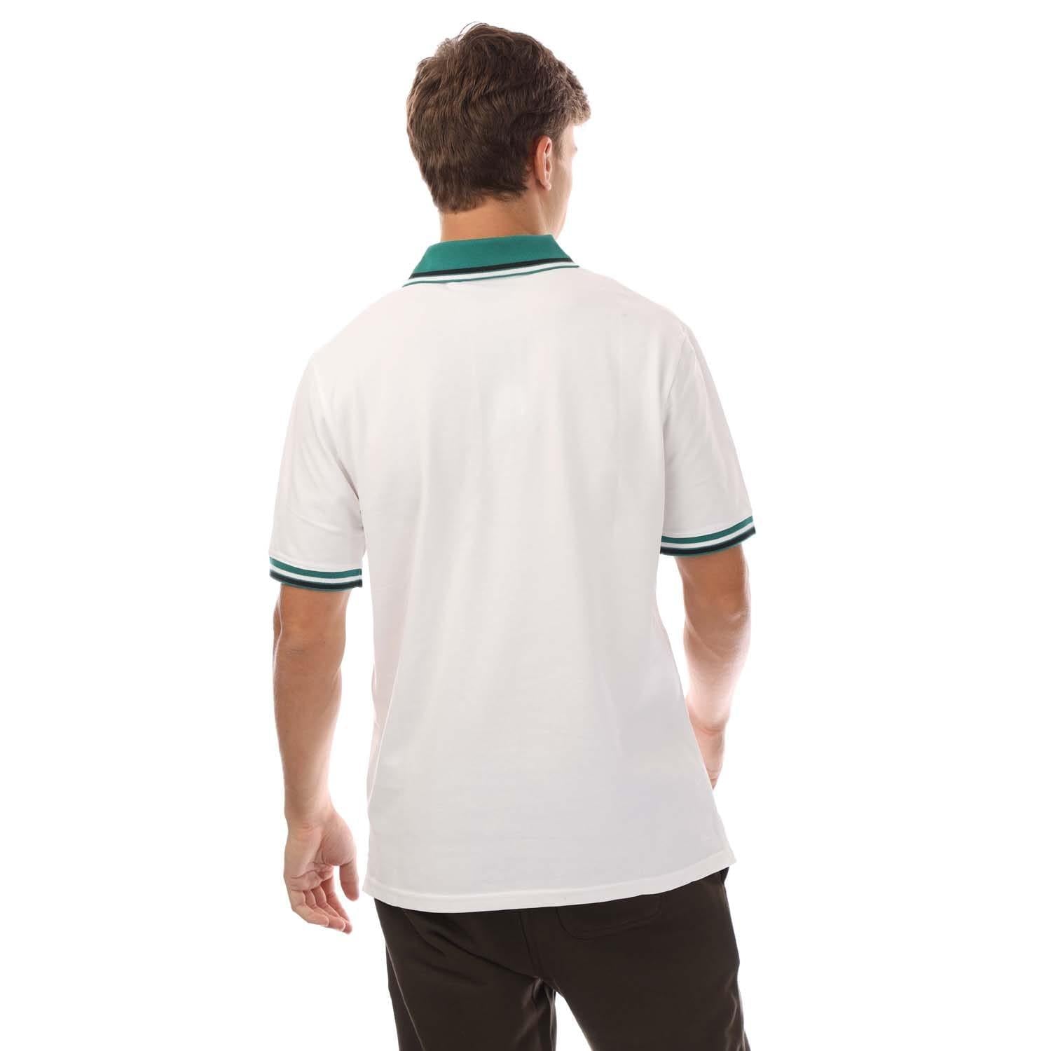 White - Back - Lyle & Scott Mens Embroidered Logo Tipped Polo Shirt