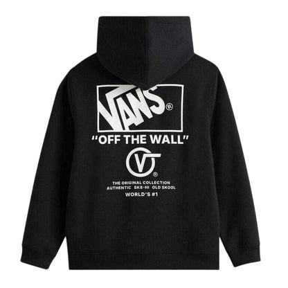Black - Back - Vans Childrens-Kids Off The Wall Back Logo Hoodie